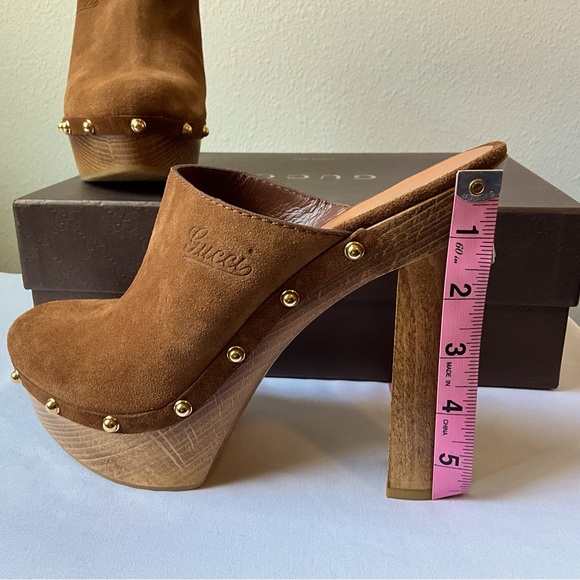 Gucci Suede Clogs - Picture 9 of 10